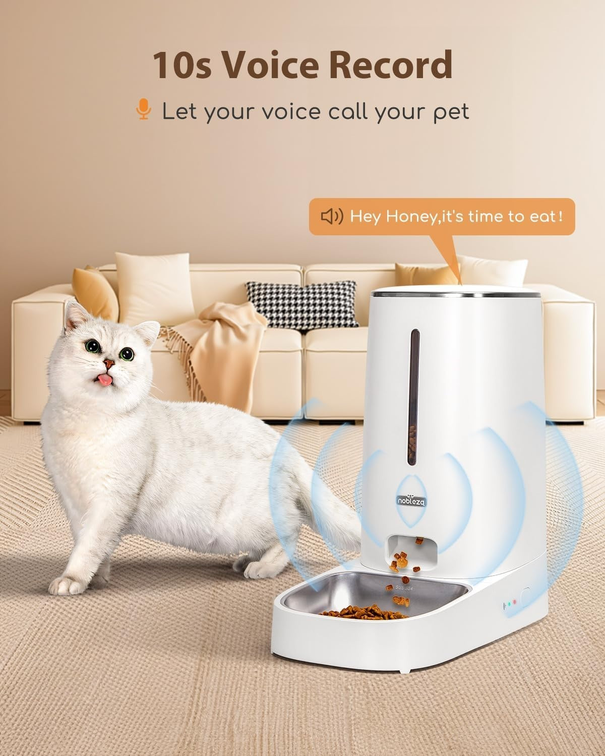 4L WiFi Automatic Cat Feeder Smart App Control Food Dispenser Timer