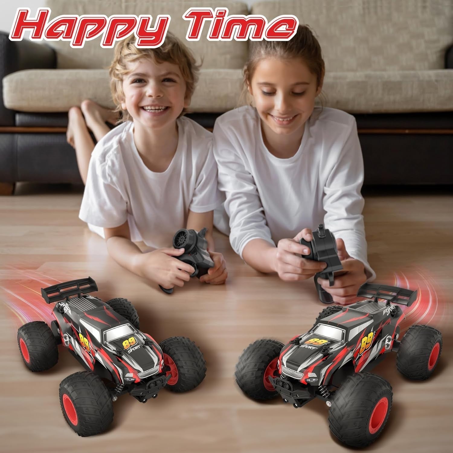 2WD RC Monster Truck 20KM/H 2.4GHz Fast Off-Road Remote Control Car Kids Toy