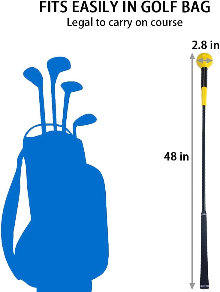 Golf Swing Trainer 48" Weighted Warm Up Stick Tempo Flex Aid