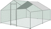 4x3m Walk In Chicken Run Metal Pet Enclosure 195cm
