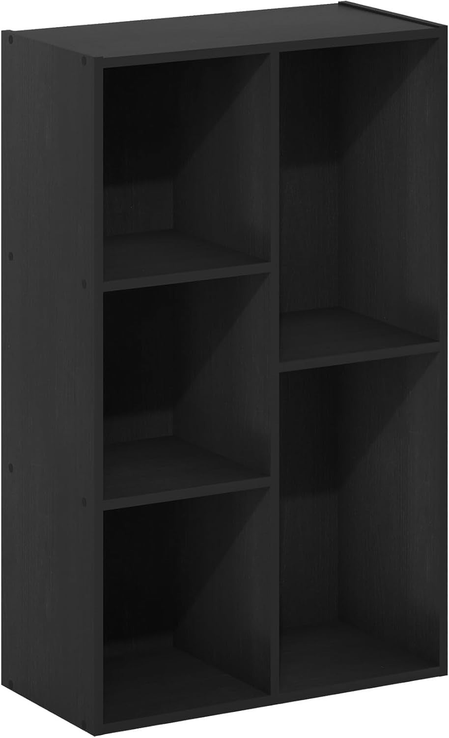 5 Cube Bookcase Storage Open Shelf Compact Organizer Bookshelf Display Black