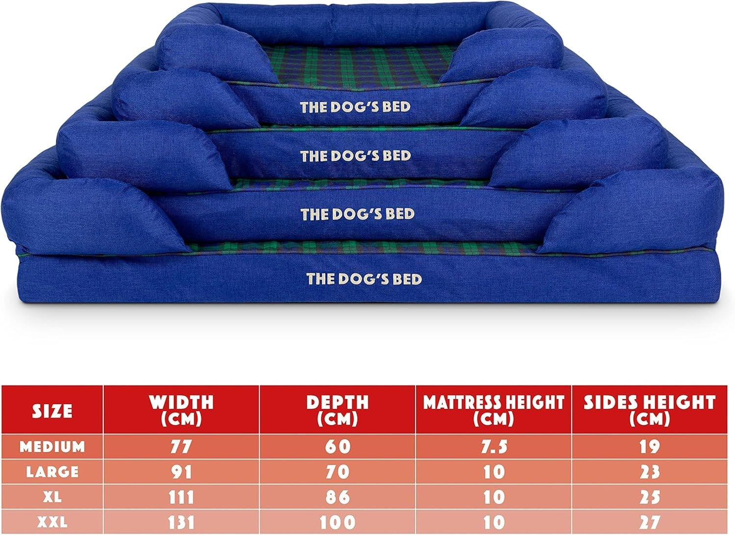 Orthopedic Memory Foam Dog Bed XXL Washable Bolster 131x100cm