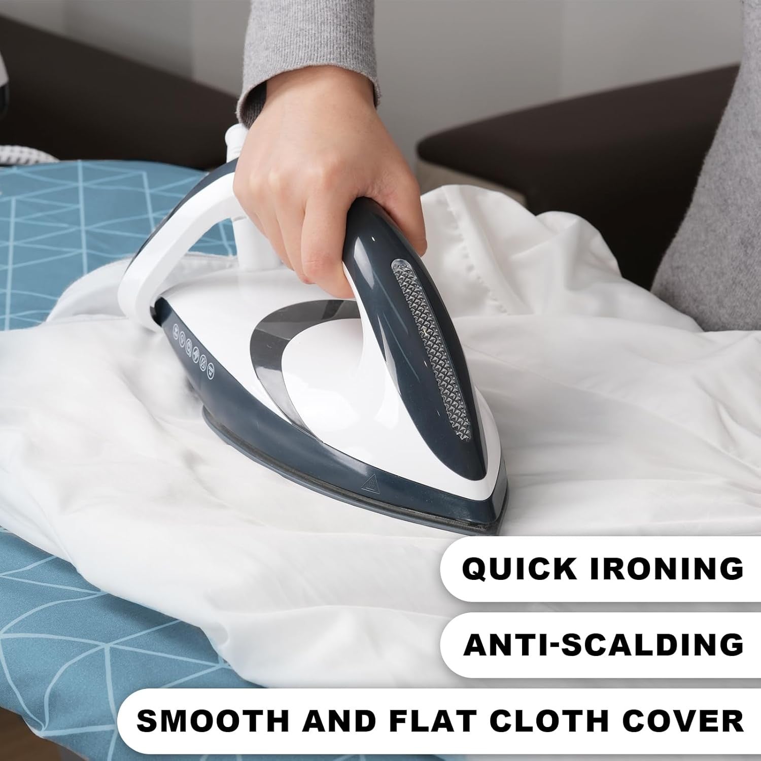 Ironing Board Adjustable Height Anti-Closing Steam Generator 120x45cm