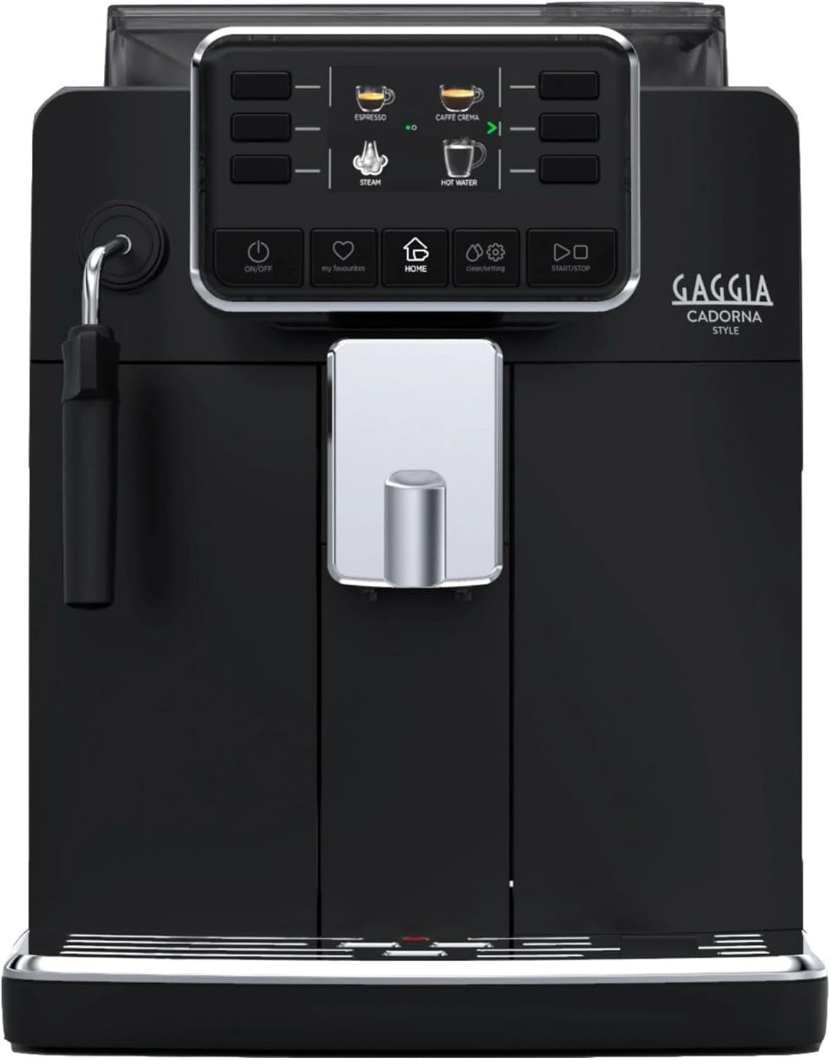 Automatic Bean-to-Cup Coffee Machine 1900W Steam Wand Compact Black