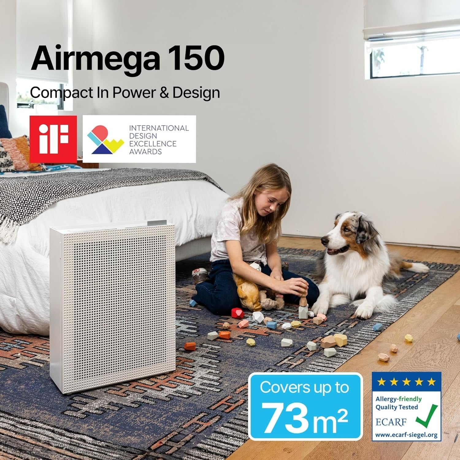 Quiet HEPA Air Purifier 99.999% Nano Filter 20dB Allergy Bedroom
