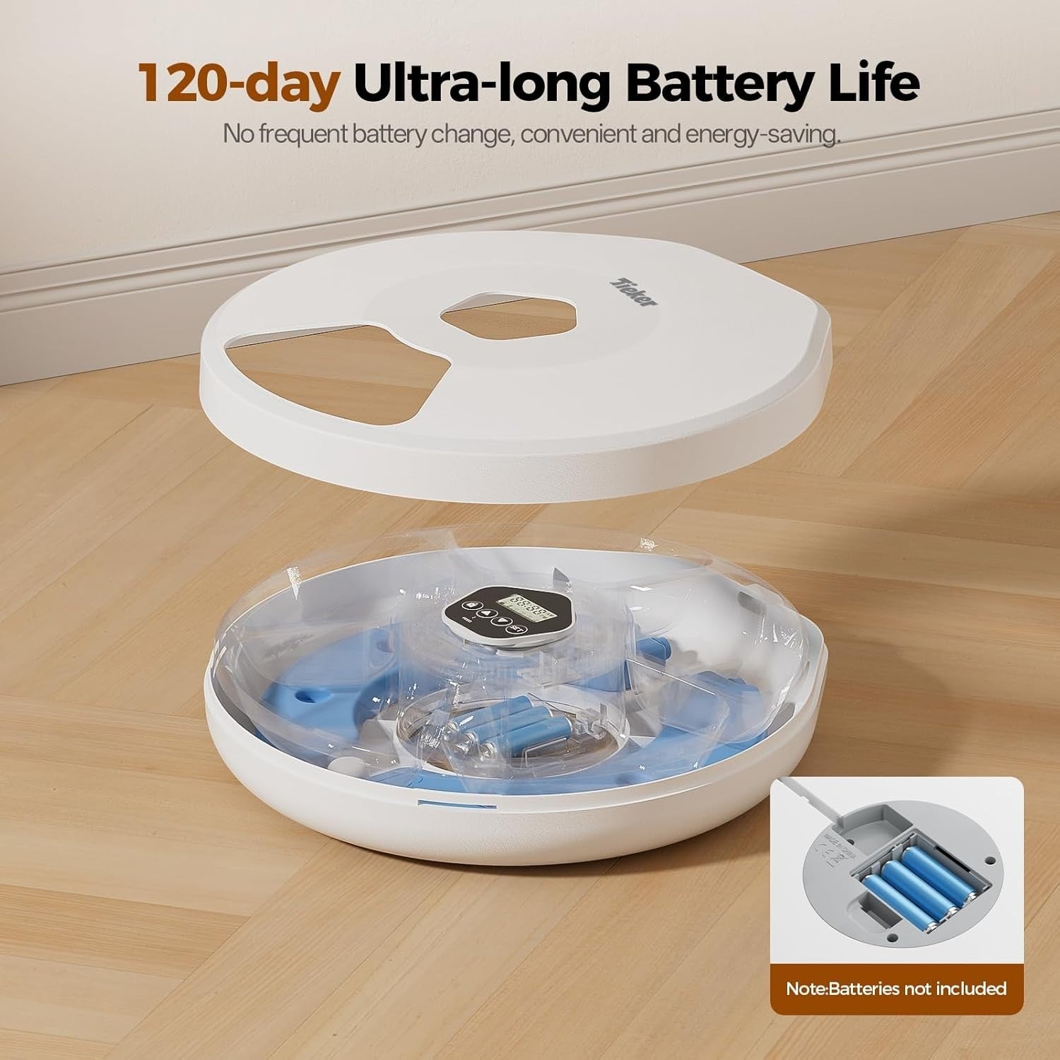 Automatic Wet Dry Pet Feeder 5 Meal Timer Ice Pack Cat Food Dispenser