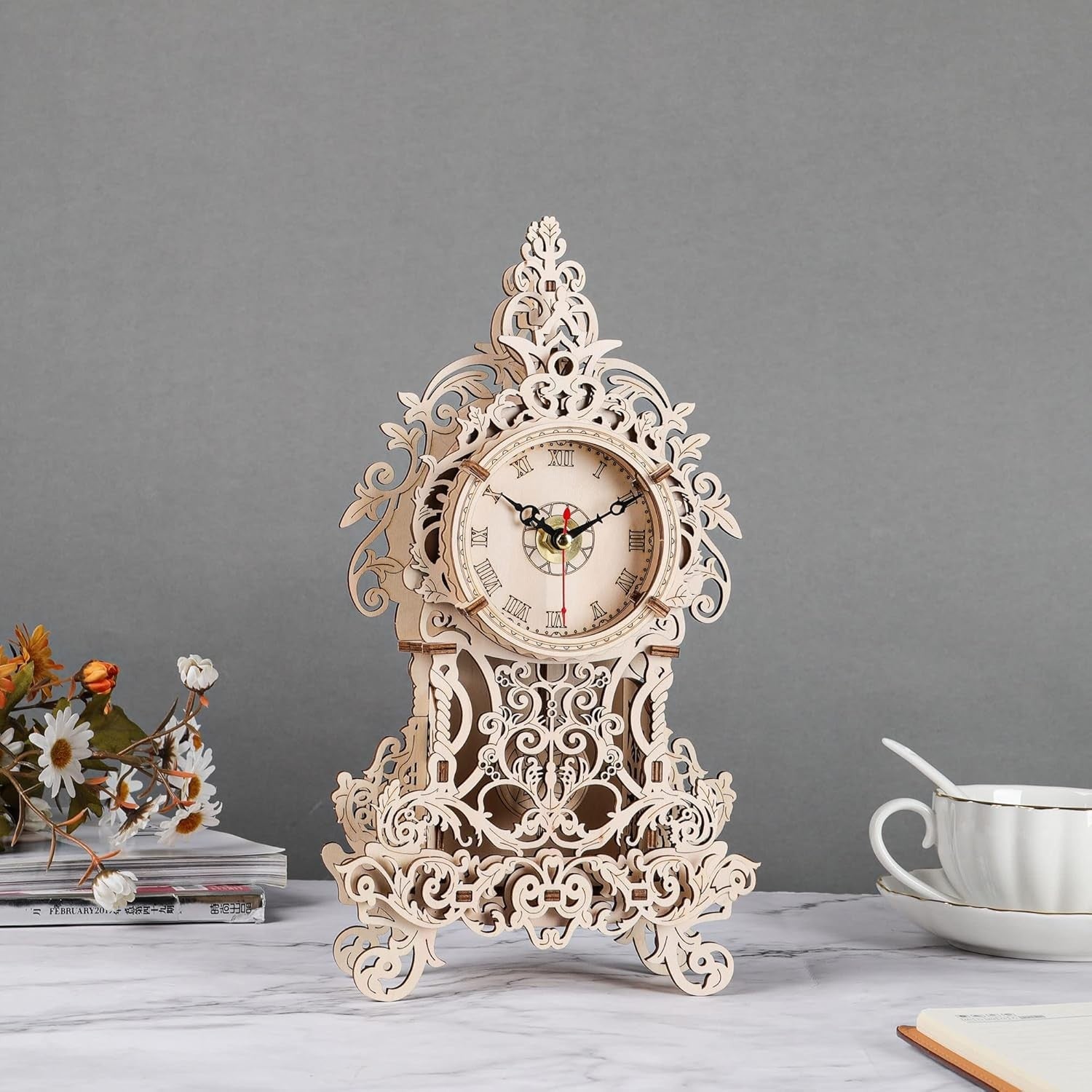 3D Wooden Pendulum Clock Puzzle DIY Kit, Creative DIY Craft Model