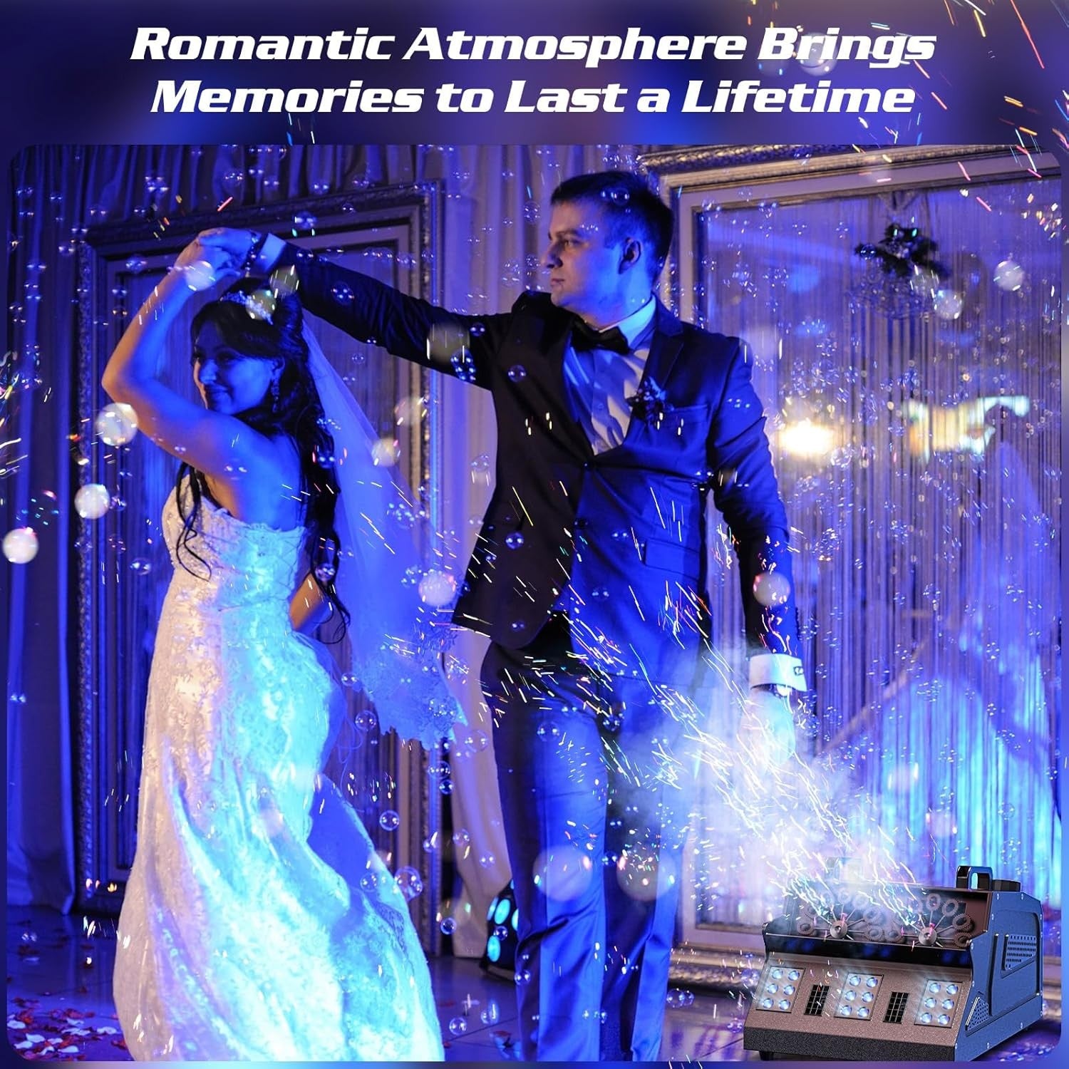 1500W Smoke Bubble Machine RGB DJ Party Remote DMX