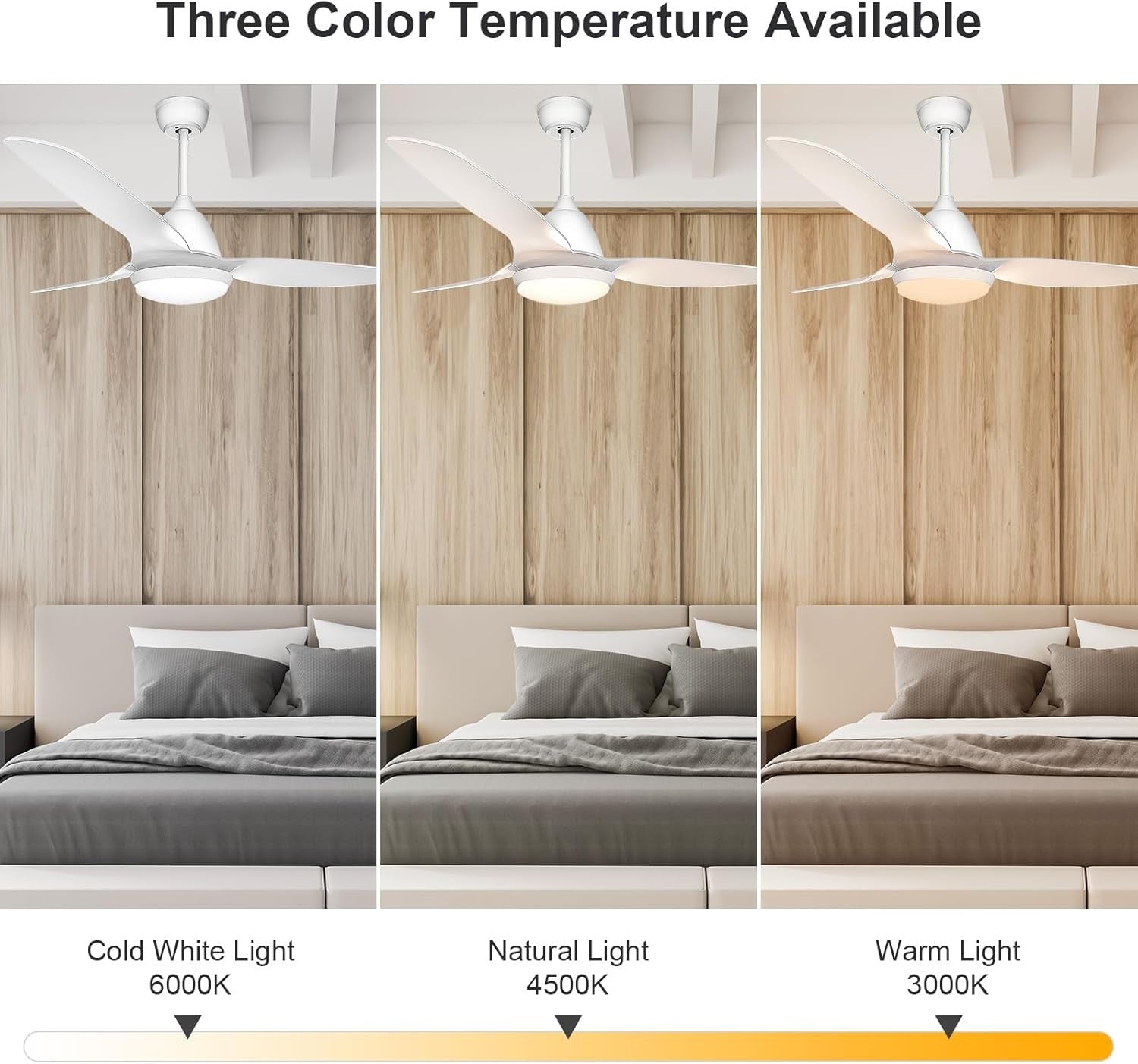 Ceiling Fan Light, Dimmable, Remote Control, Reversible, Timer Function