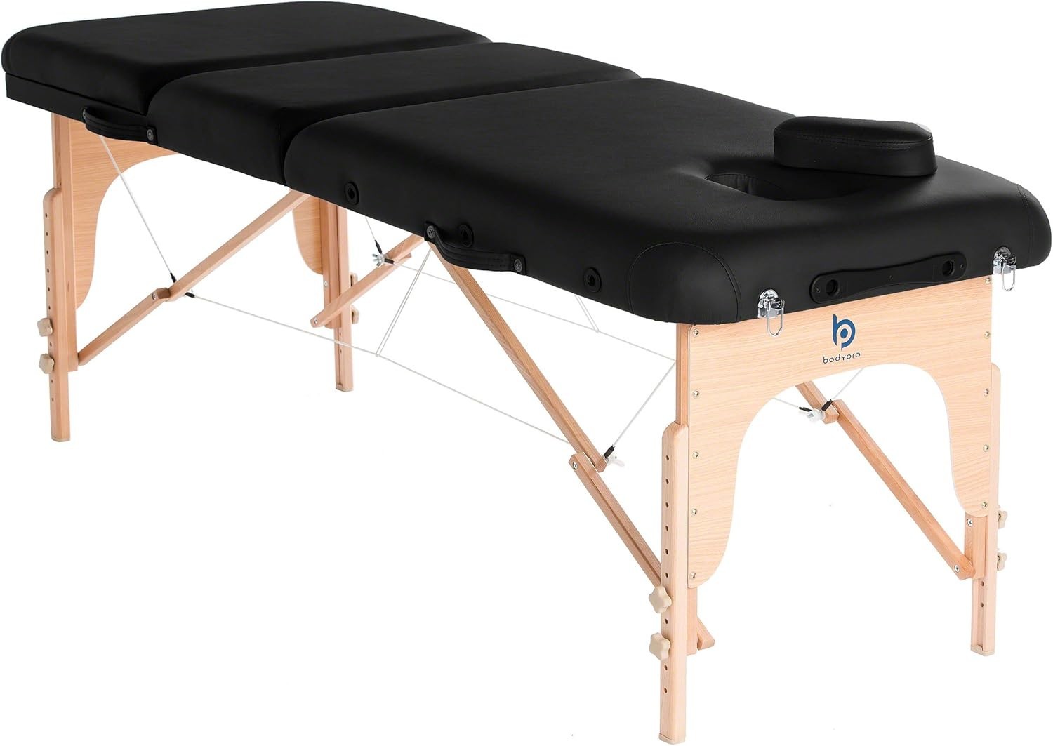 Deluxe Liftback Massage Table 7cm Foam w/ Face Cradle Side Arms Shelf Black