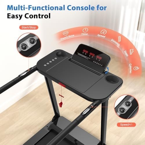 CIIHI Senior Treadmill 0.5-7 mph 350 lbs Home Walking Machine Desk