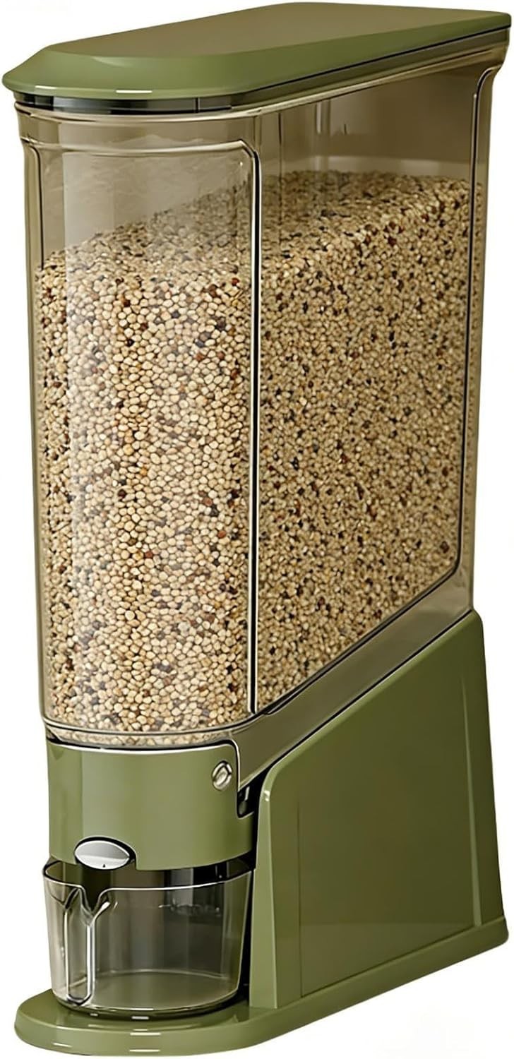 10KG Rice Dispenser Portion Control Airtight Dry Food Storage Bin