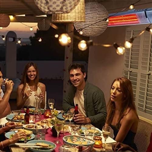 Outdoor Electric Patio Heater 2000W Wall Mounted Remote Control Waterproof