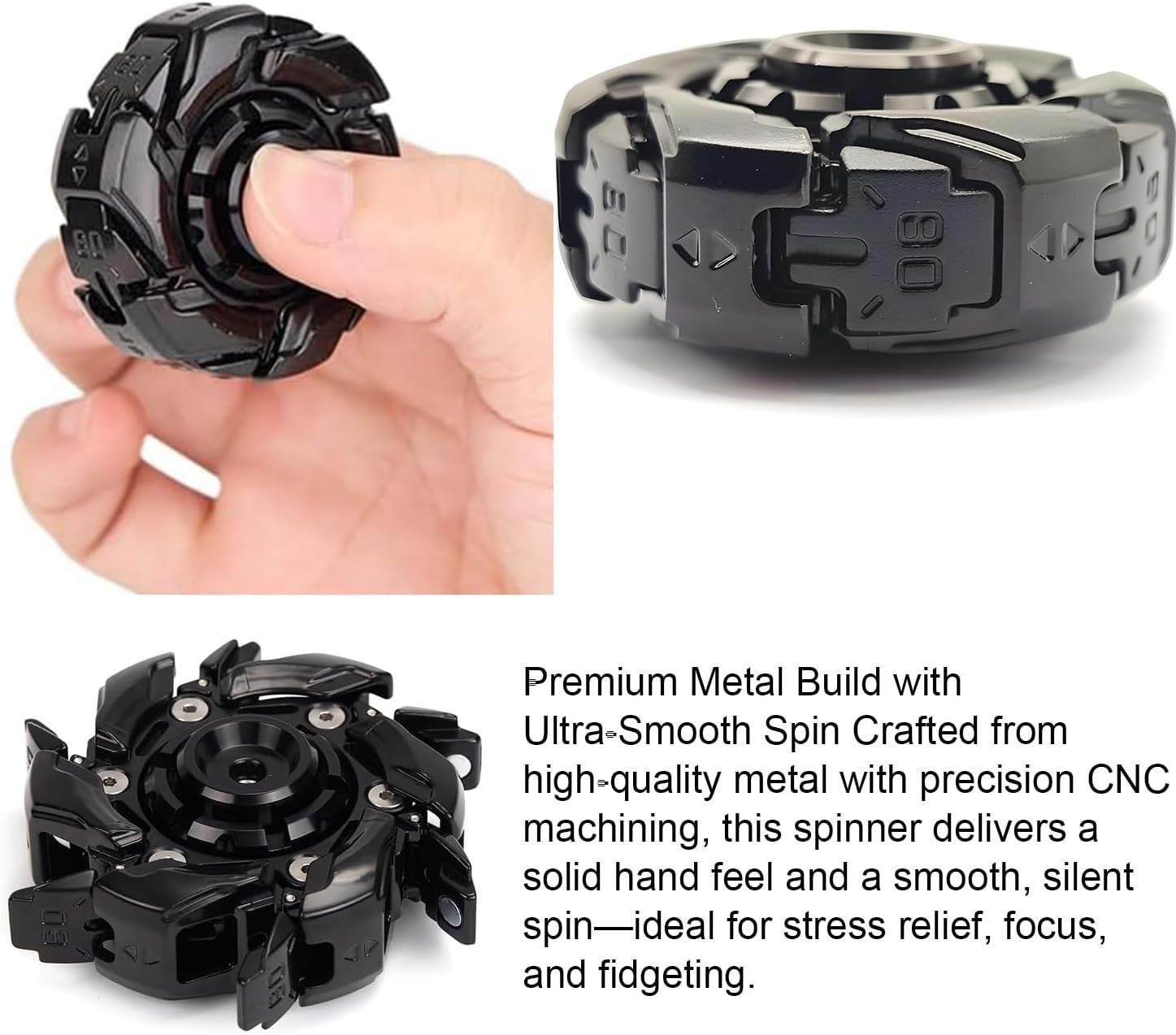 Metal Mecha Fidget Spinner Transforming EDC Stress Relief Toy