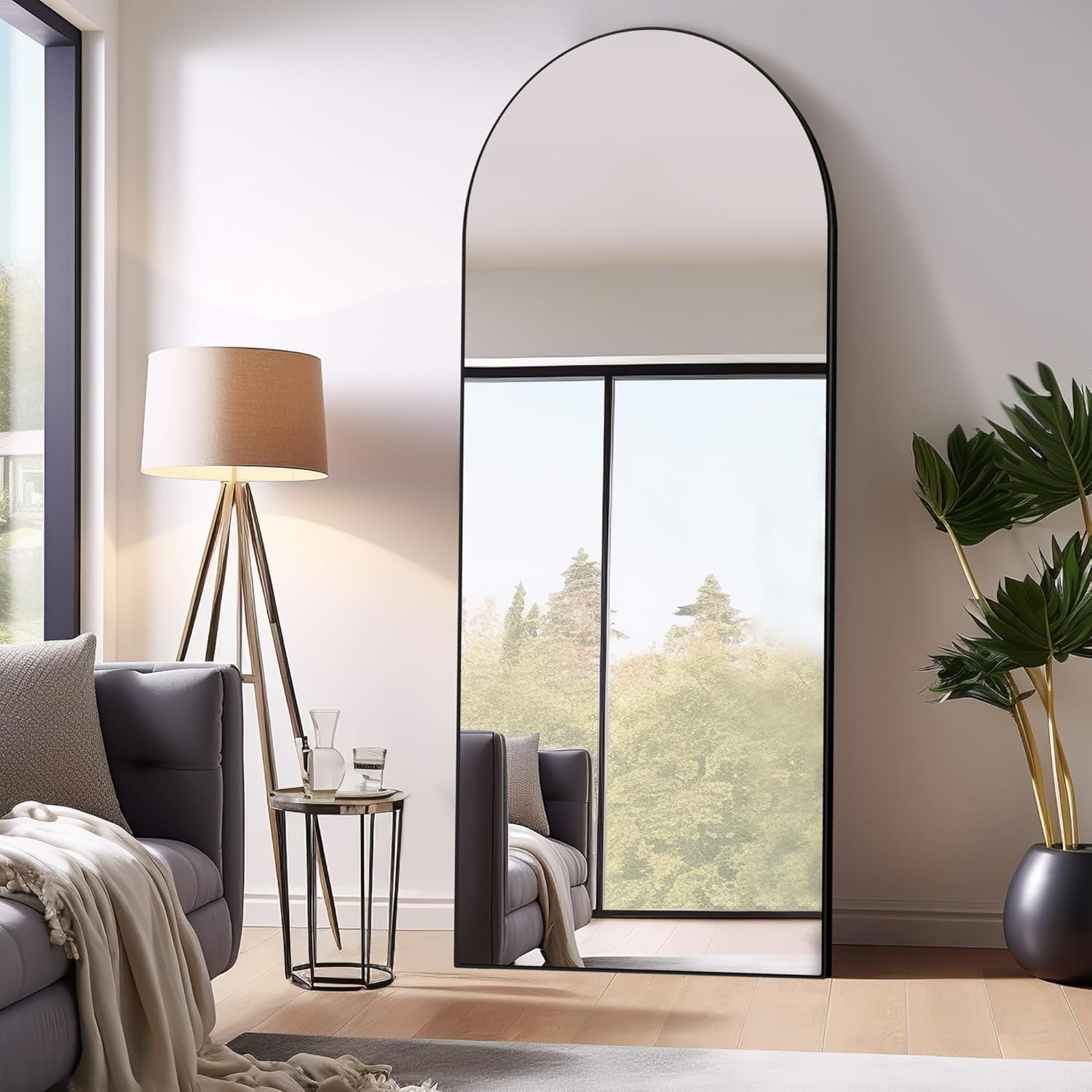 Large Arch Full Length Mirror 65"x22" Wall Leaning Modern Bedroom Decor