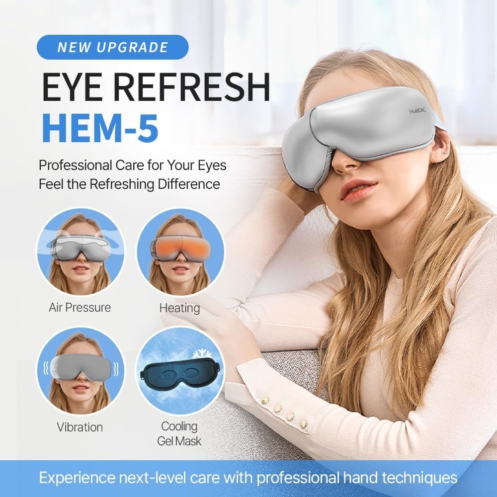 Heated & Cooling Eye Massager Airbag Vibration Bluetooth Sleep Aid