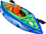 1 Person Inflatable Kayak Canoe w/ Paddle Pump Portable Boat