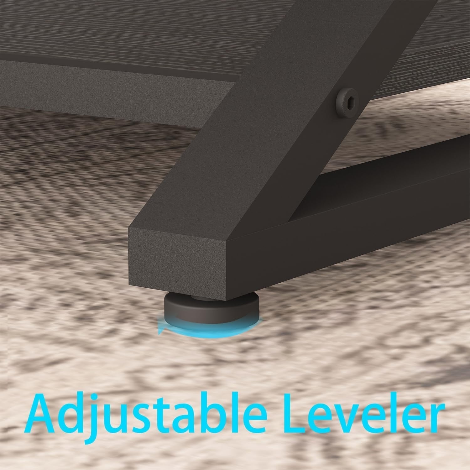 Modern Black Rectangle Coffee Table with Storage Shelf | 2 Tier Minimalist