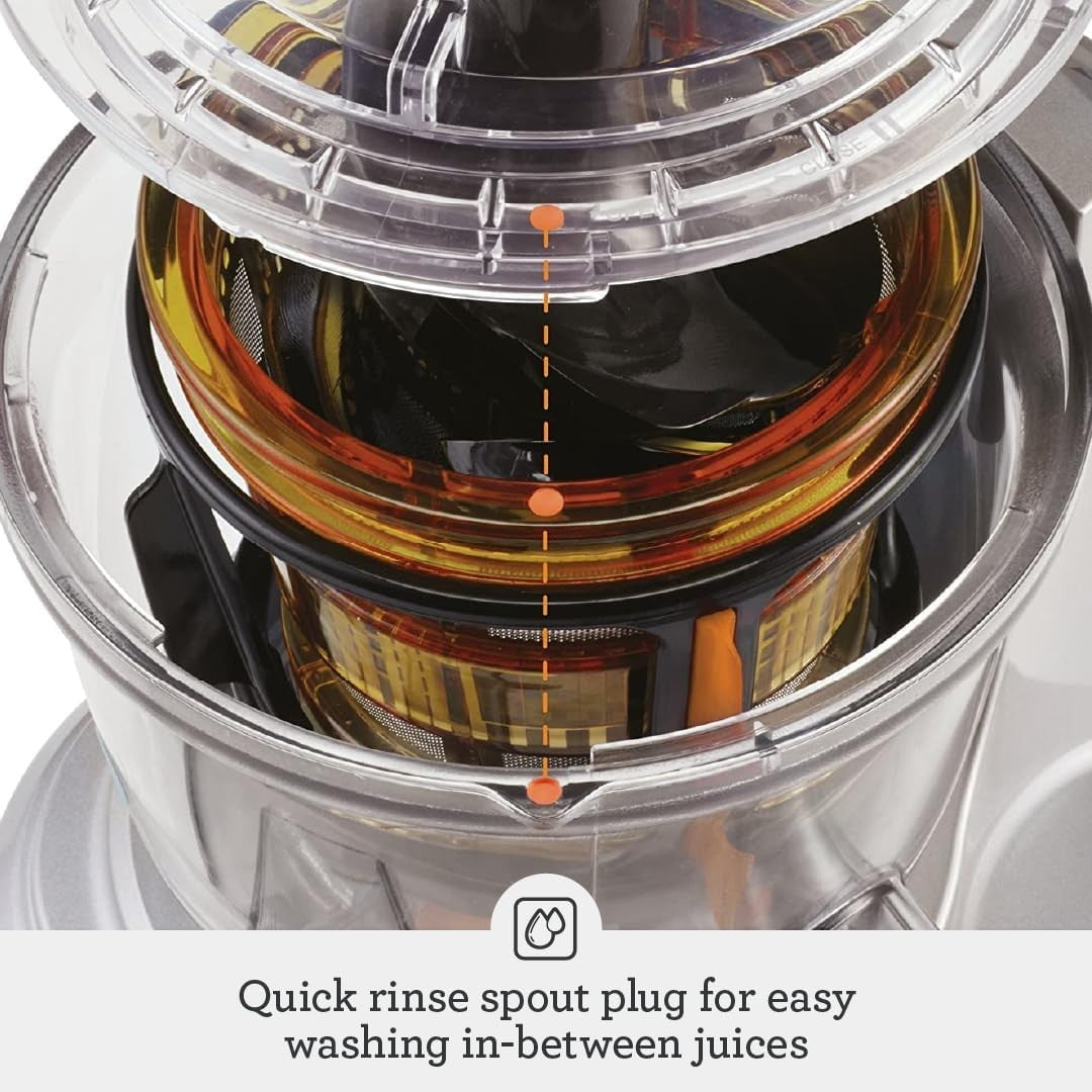 Slow Cold Press Juicer 3.5in Wide Chute Quiet Motor High Yield