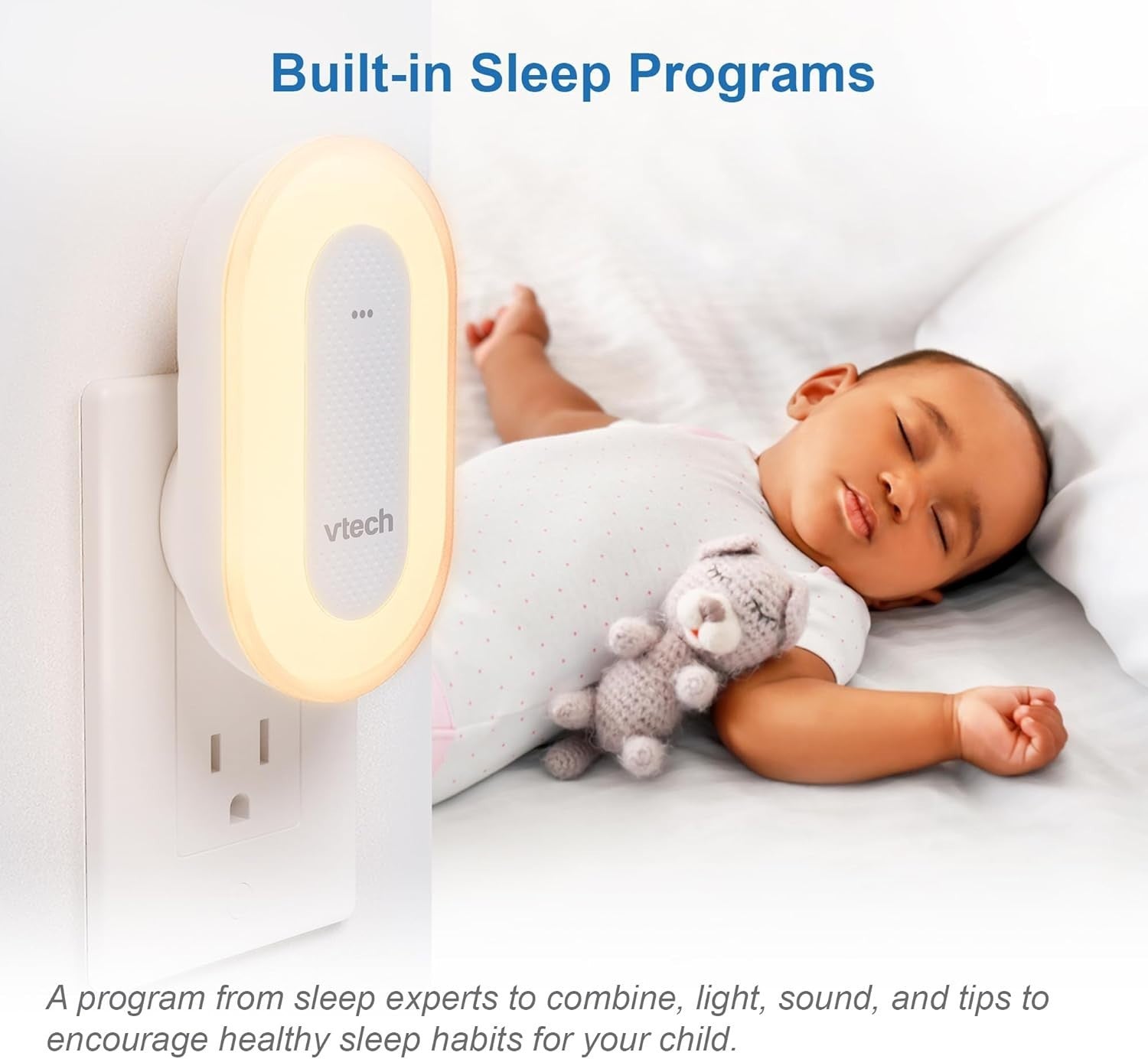 Baby Sleep Soother White Noise Stories Songs Night Light Bluetooth Plug In