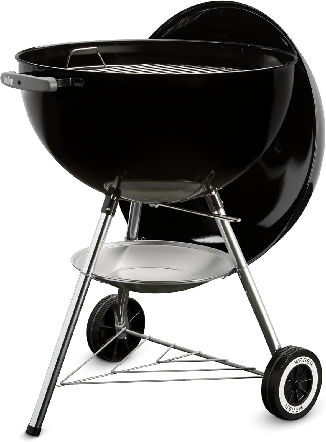 Classic Charcoal Kettle BBQ Grill 57cm | Enamel Lid, Thermometer & Wheels