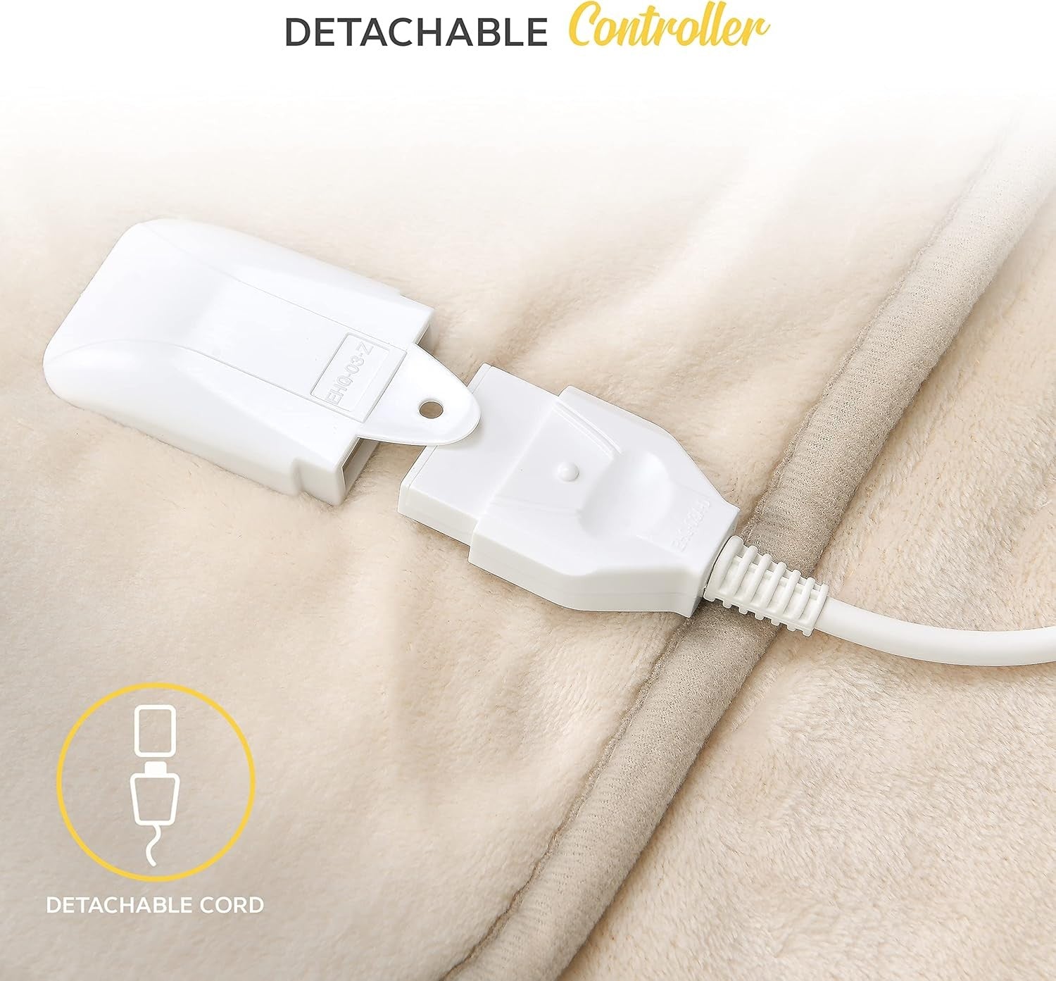 Electric Heated Throw Blanket 130x160cm Fleece 9 Heat Levels Timer Washable