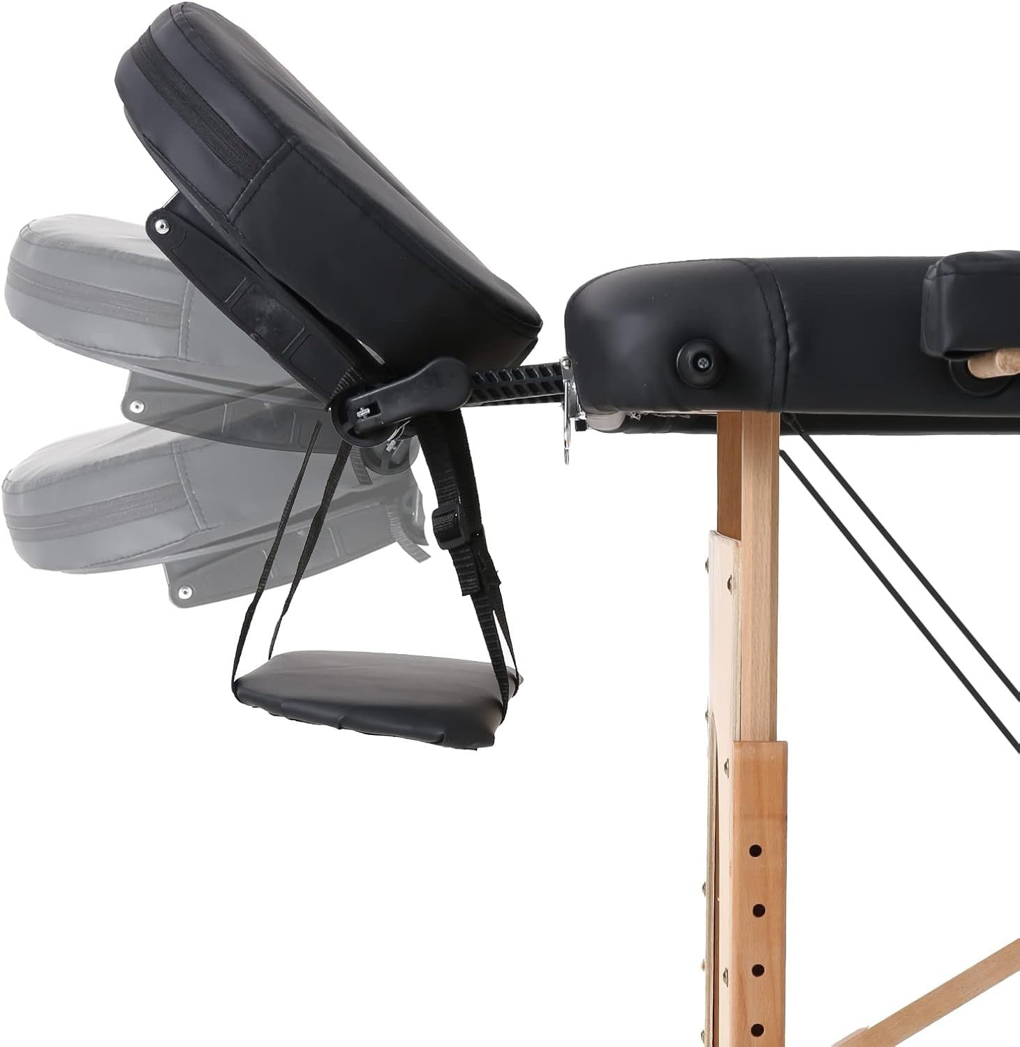 Adjustable Portable Folding Massage Table 3-Section Therapy Bed With Carry Case