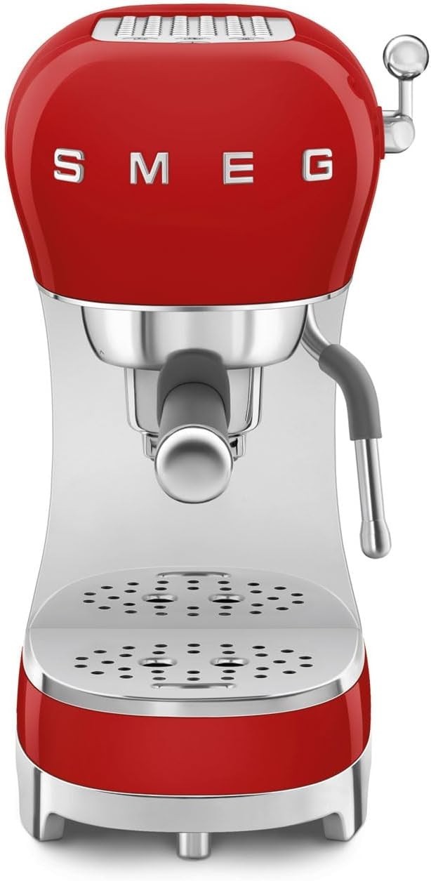 15 Bar Espresso Coffee Machine Red | 1350W Milk Frother | Stainless Steel