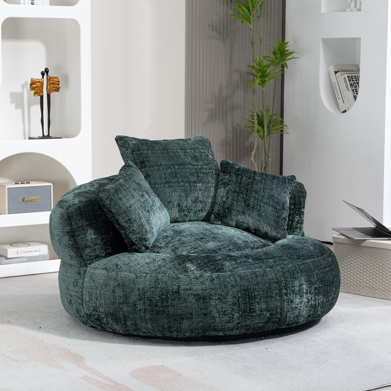Emerald Oversized Bean Bag Chair Sofa w/ Pillows, Gaming, Lounge, Indoor/Outdoor