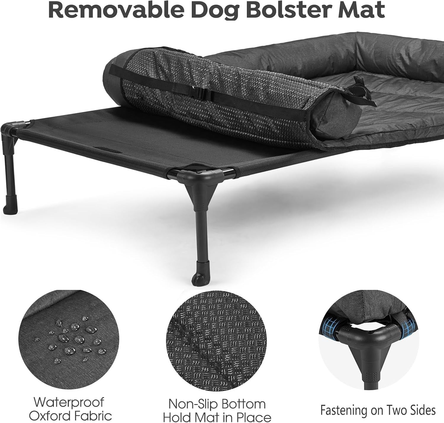 Elevated Dog Bed 81x64cm Raised Cooling Mesh Washable
