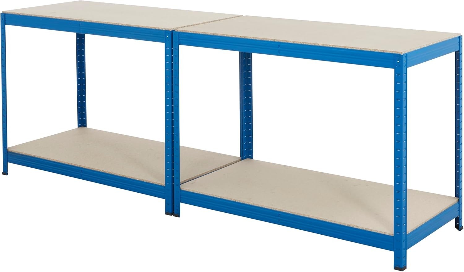 2x Industrial Workbenches 1200mm Wide 300kg Load Each with Adjustable Shelf