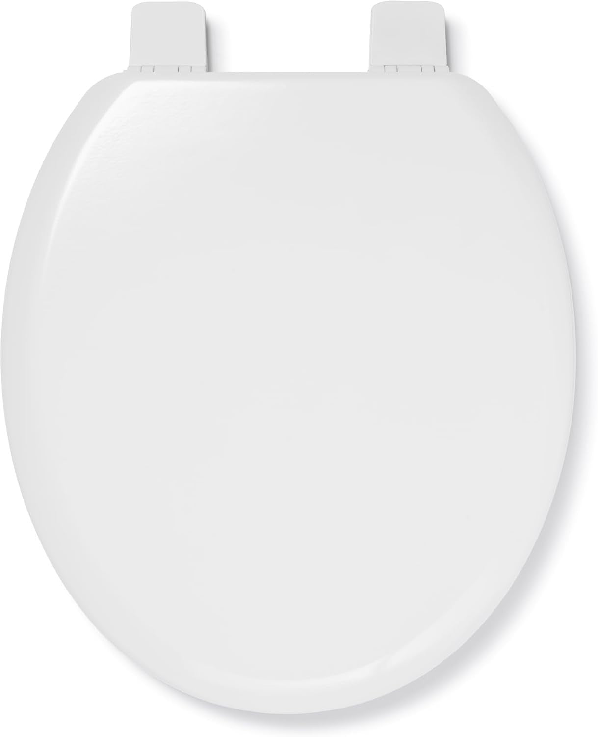 Abberton Wooden Toilet Seat White Oval Antibacterial Adjustable Hinges