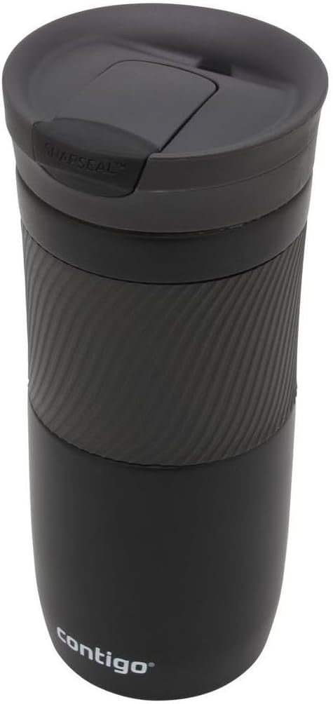 Insulated Travel Mug 470ml Matte Black Leakproof Coffee Cup