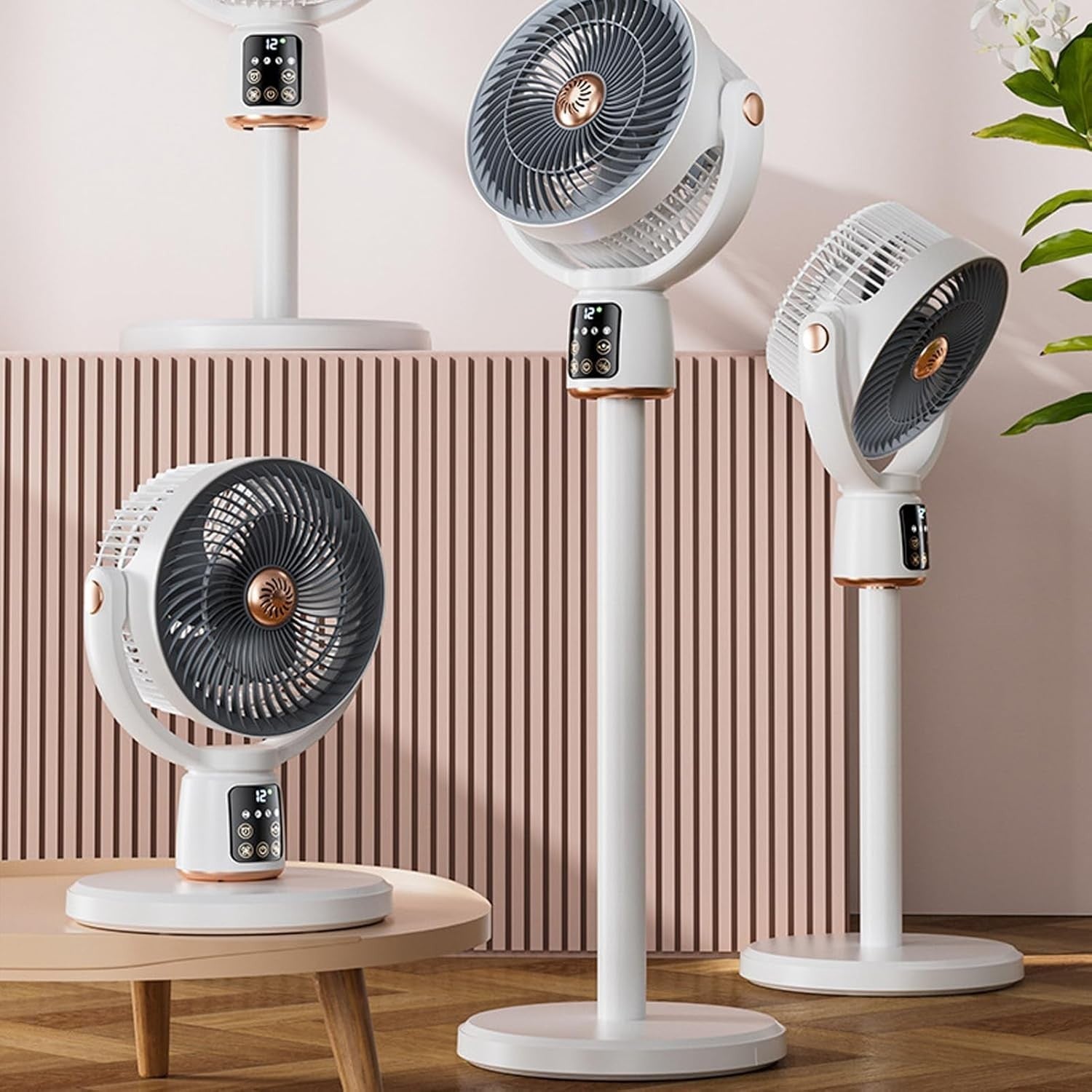 Pedestal Air Circulator Fan – 12 Speeds Remote 12H Timer Adjustable Height Quiet