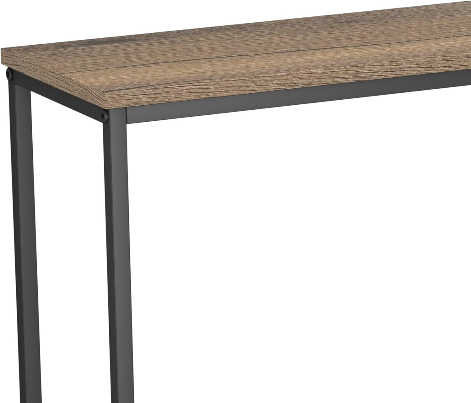 Sleek Wooden Hallway Console Table 24x100x75cm Metal Legs - Stylish Storage