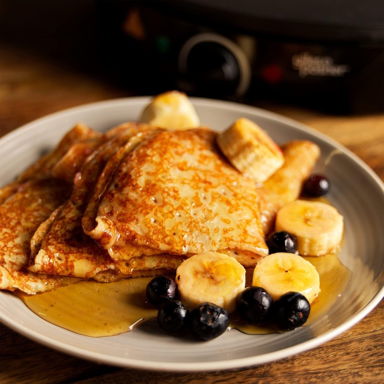 Large 30cm Electric Crepe Pancake Maker Non-Stick Hot Plate 1300W Adjustable Tem