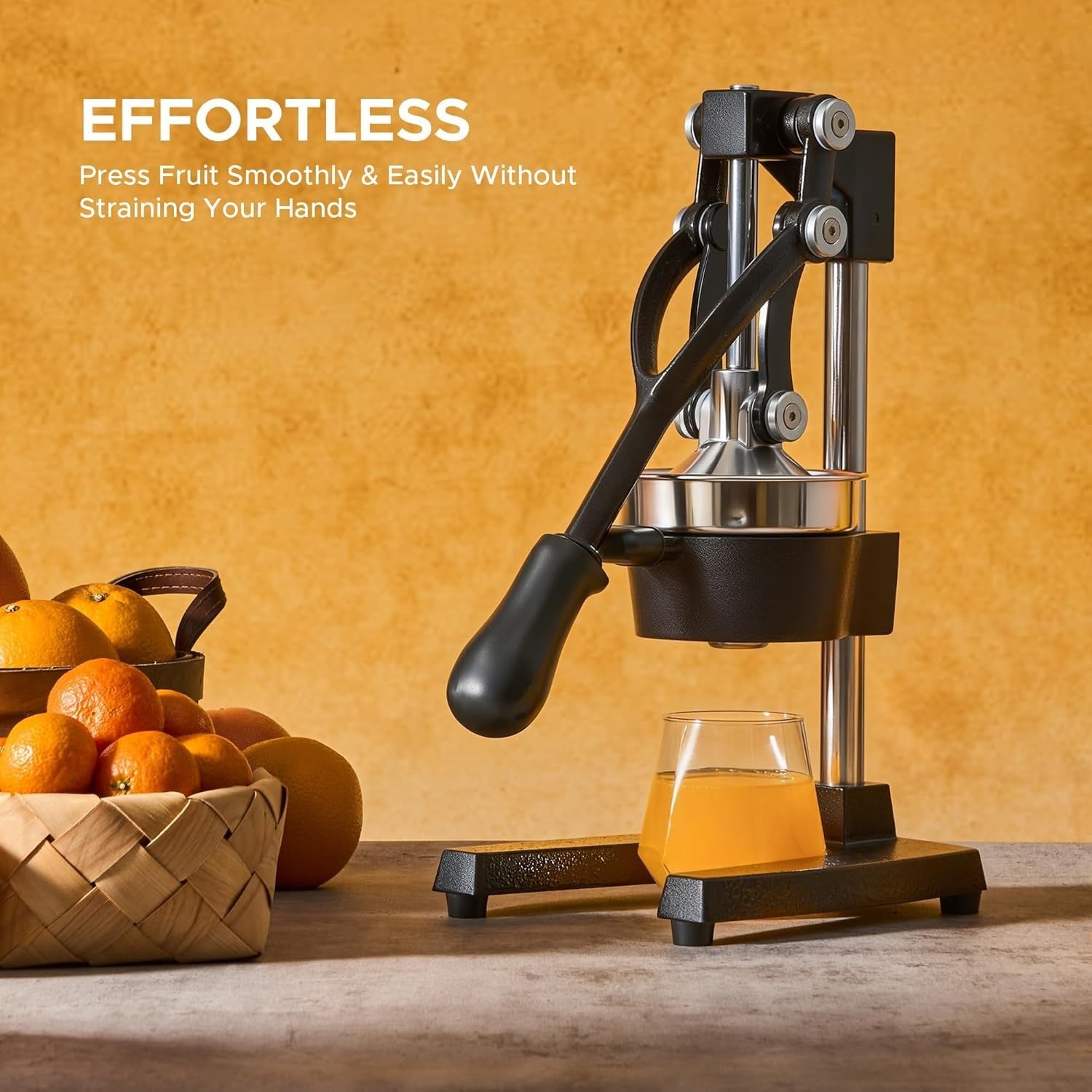 Cast Iron Manual Citrus Press Heavy Duty Juicer for Orange Lemon Lime