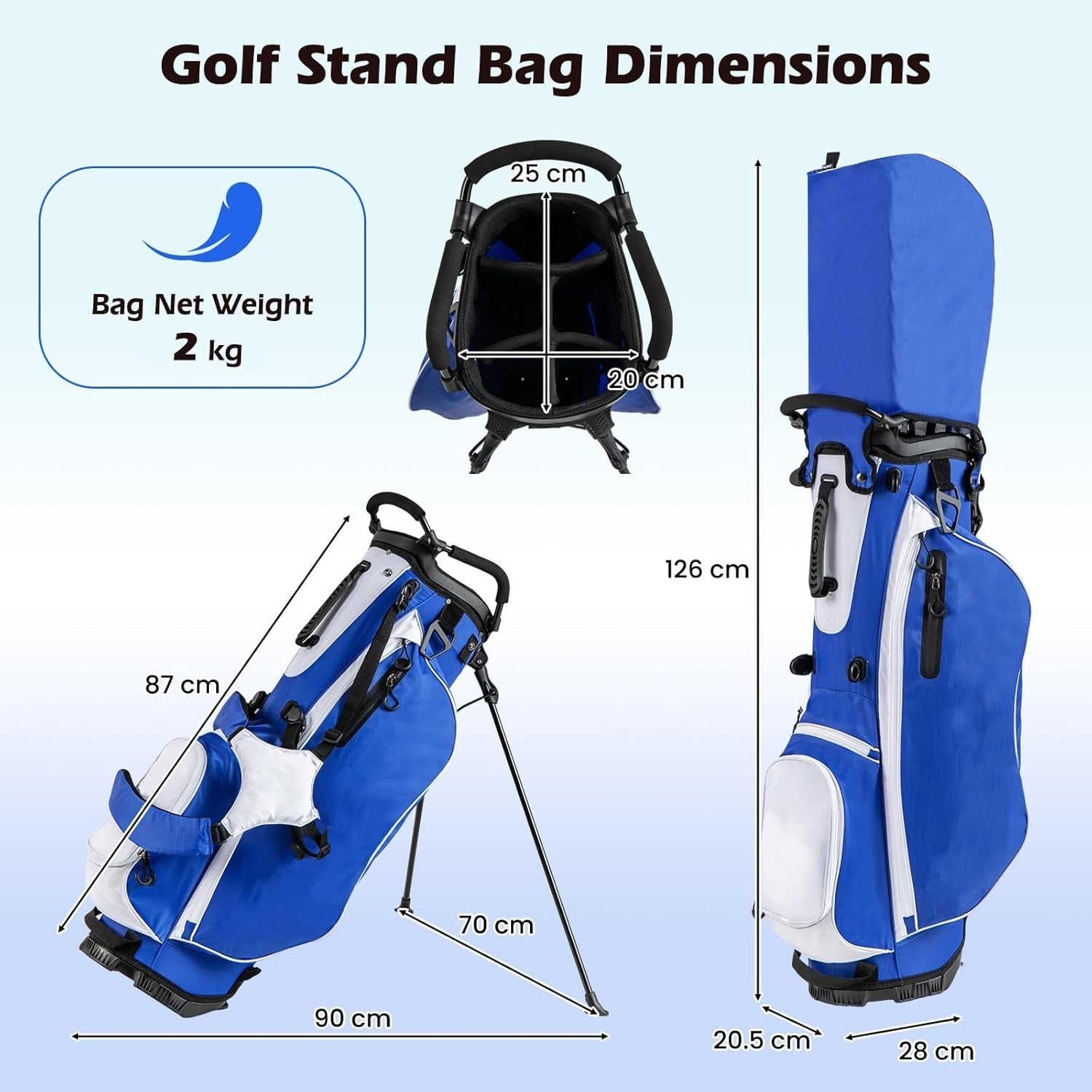 Right Hand Golf Club Set 12pc Woods Irons Wedges Putter Stand Bag
