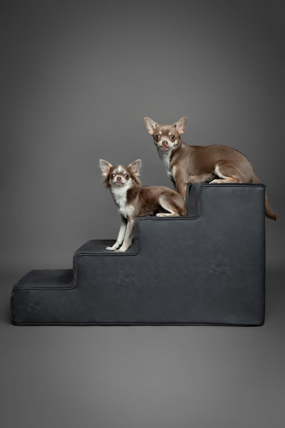Extra Wide 17" Dog Stairs Ramp 4-Step Foam Pet Steps Couch Bed