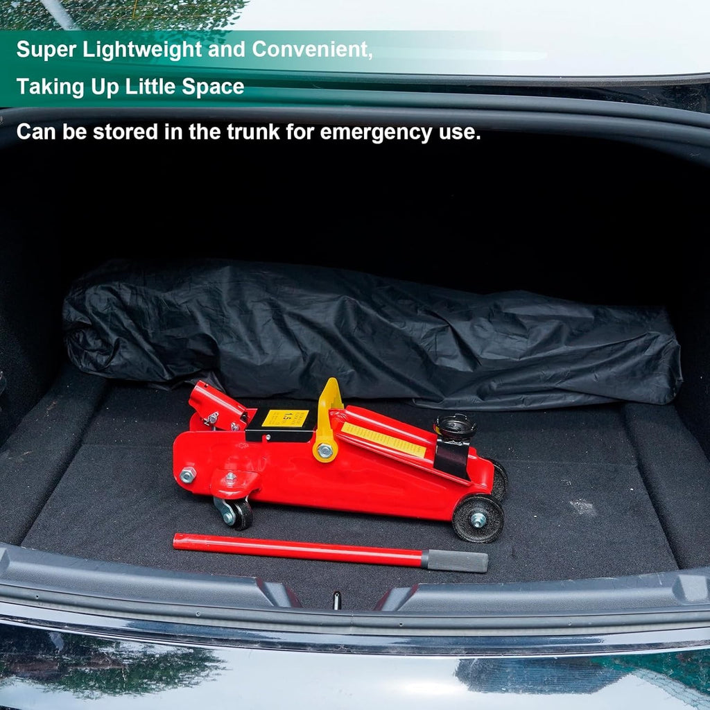 1.5 Ton Racing Trolley Jack Hydraulic Car Jack 135–320mm Lightweight Quick Lift