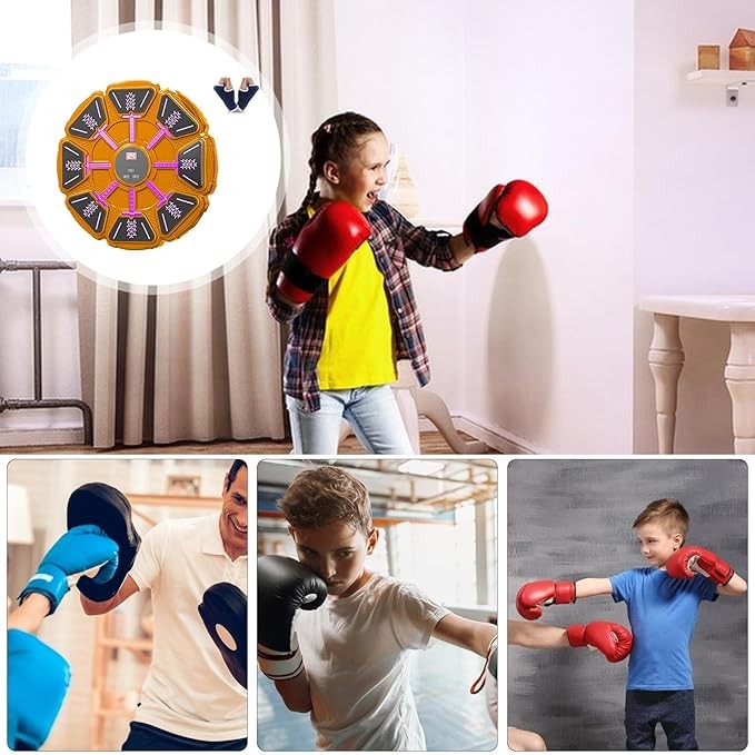 Smart Music Boxing Machine Bluetooth LED Reaction Wall Trainer