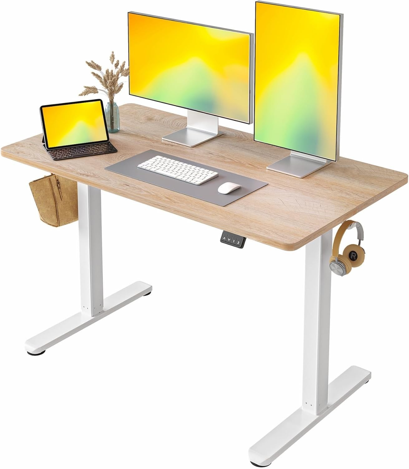 Electric Standing Desk 120x60cm Adjustable Sit Stand Home Office Table