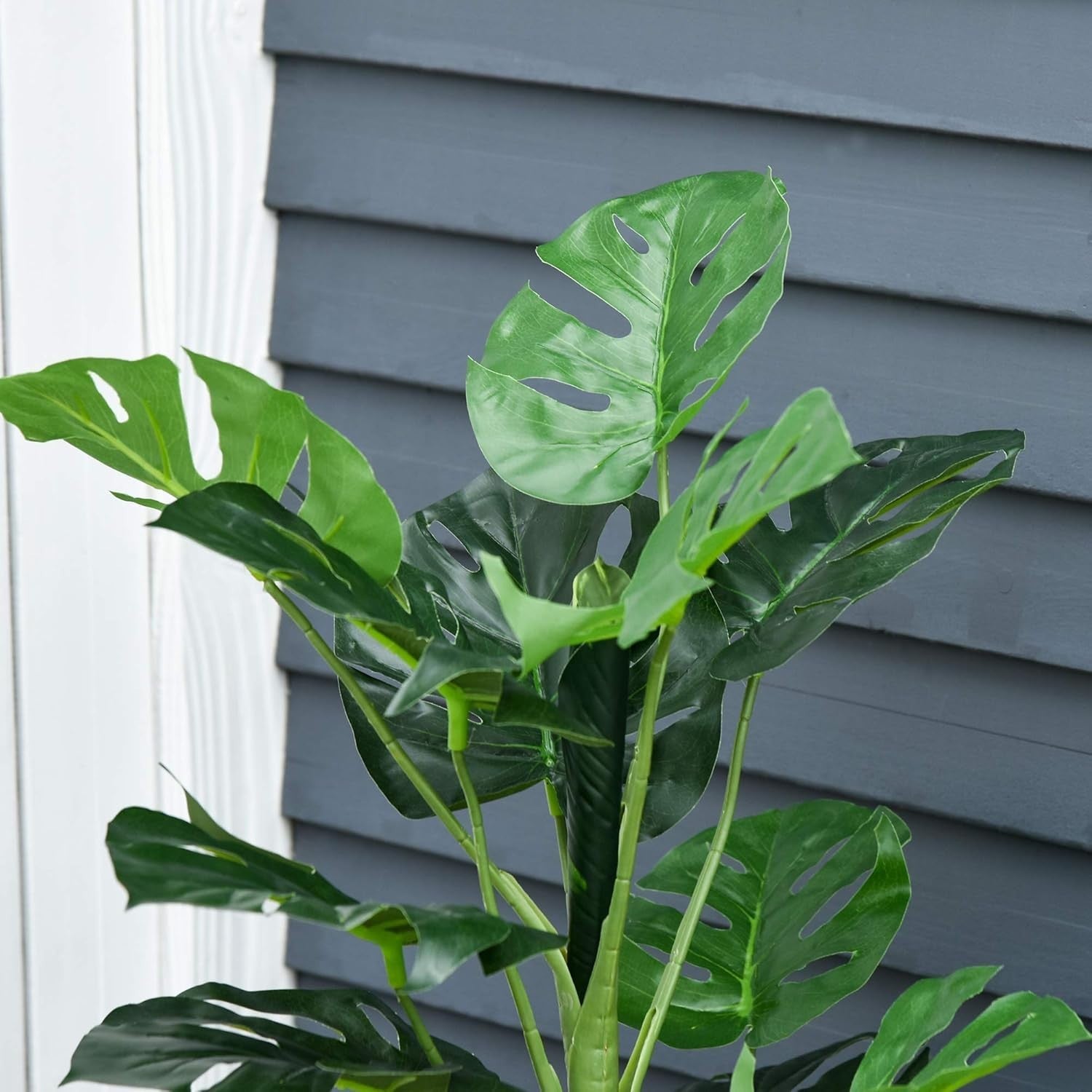 Set of 2 Artificial Monstera Trees 100cm Faux Potted Tropical Home Garden Decor