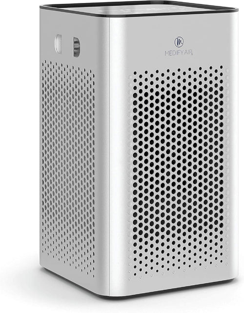 H13 HEPA Air Purifier 500ft² Dual Intake Quiet Night Mode Silver