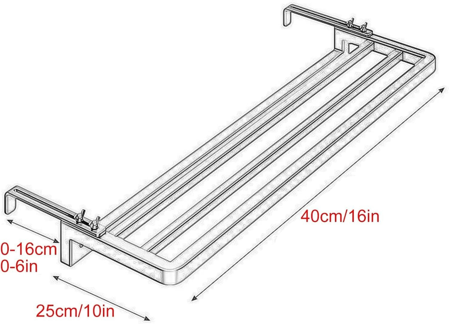Heavy Duty Oil Radiator Clothes Drying Rack | Foldable Adjustable 16-39in