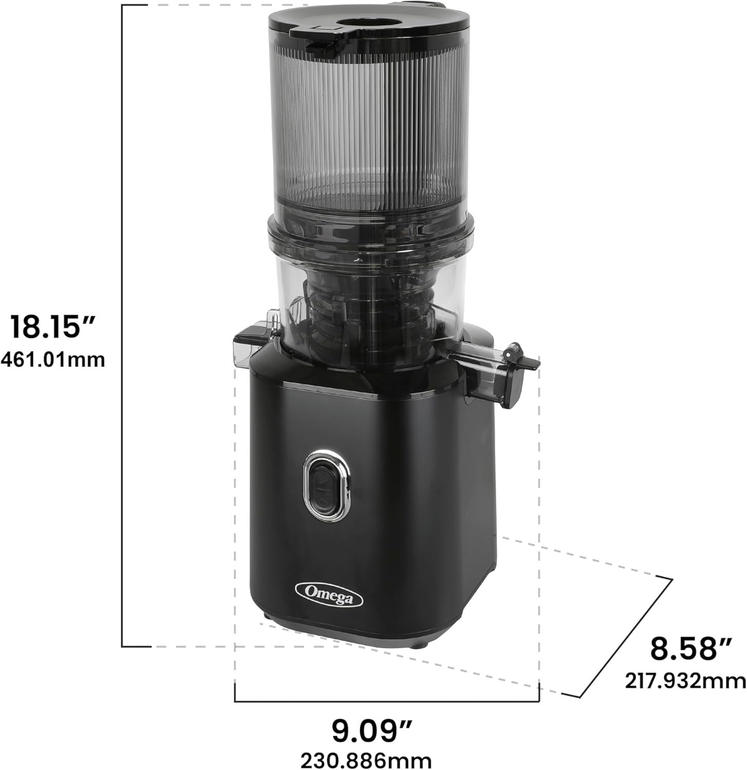 Cold Press Juicer Large Hopper Batch Juicing Quiet Motor Easy Clean
