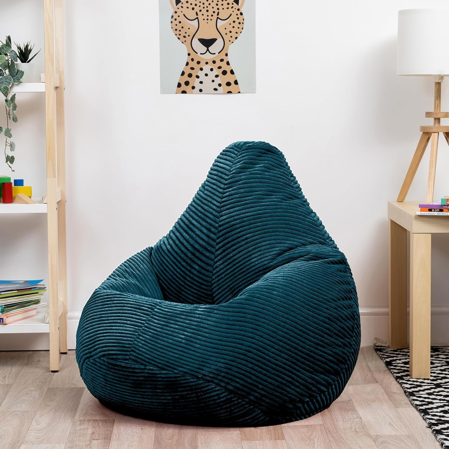 Kids Bean Bag Chair 2 Pack Soft Corduroy Filling Lightweight Gaming Lounge Seat