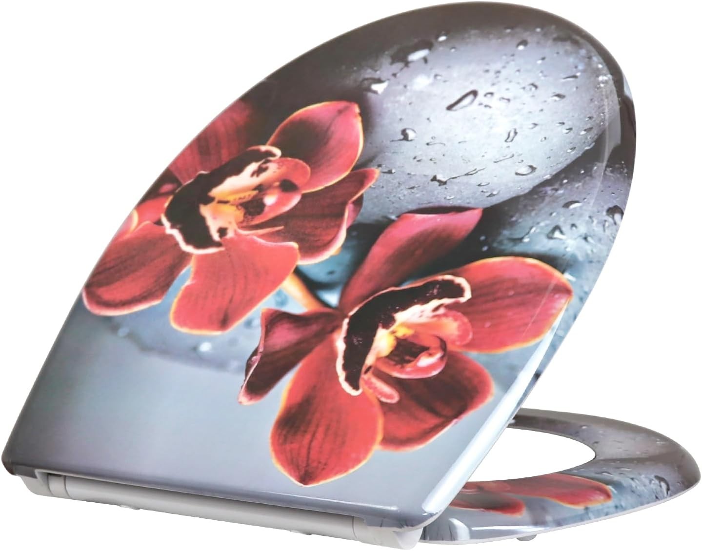 Quick Release Soft Close Toilet Seat Top Fixing Colourful Patterns 45x37cm
