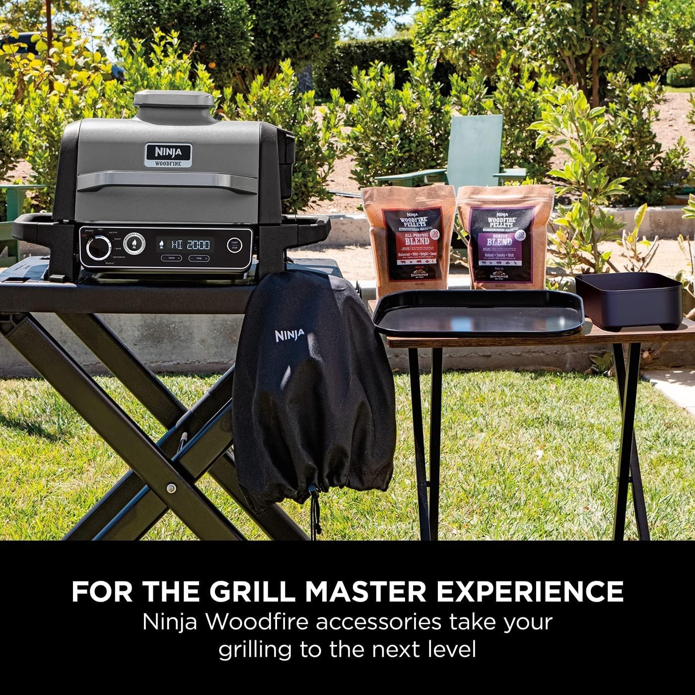 7-in-1 Electric BBQ Grill & Smoker with Air Fryer, Dehydrator & Bake Functions