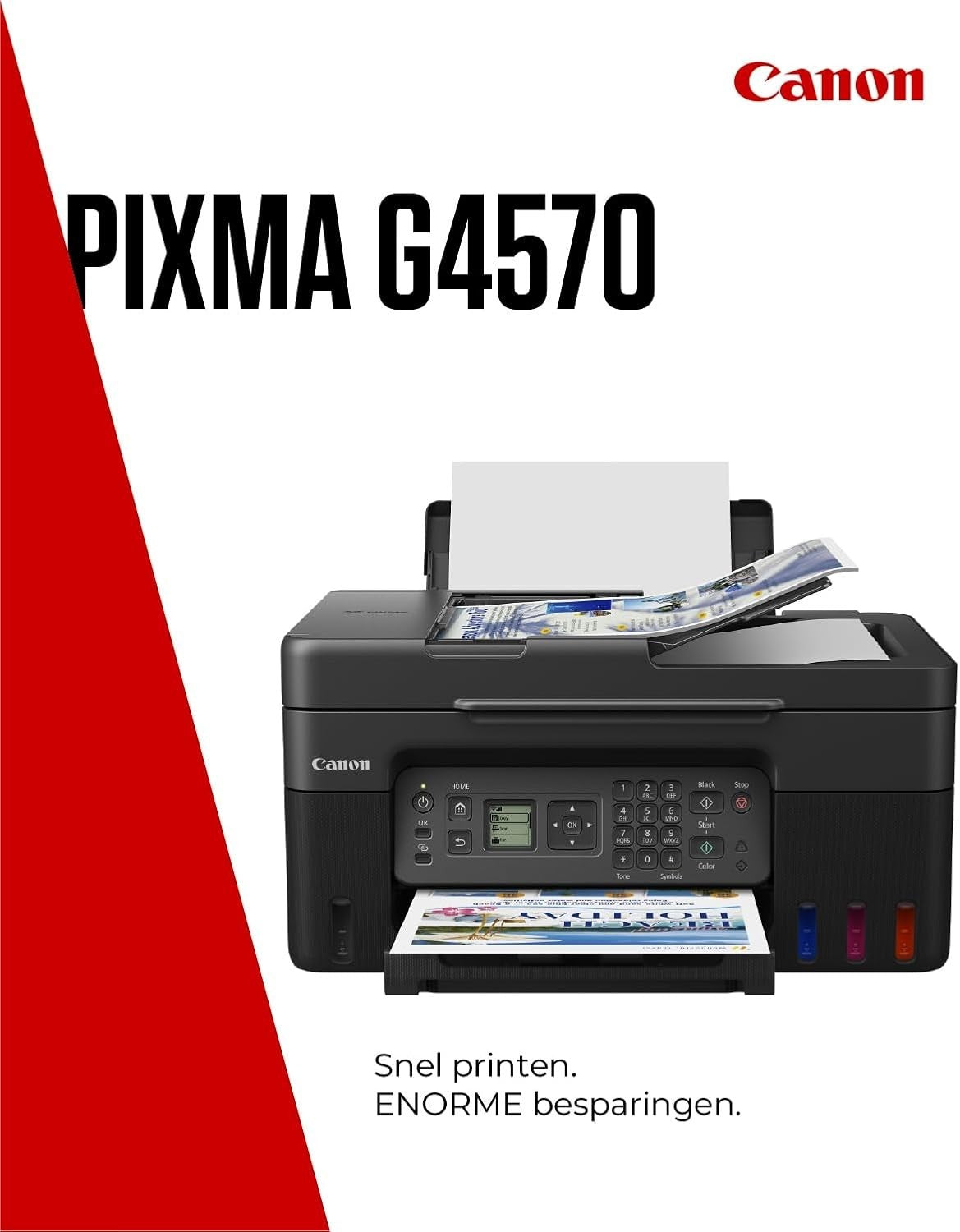 All-in-One Colour Inkjet Printer Copier Scanner Fax Black | Wi-Fi Home